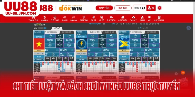Chi tiết luật và cách chơi Wingo UU88 trực tuyến
