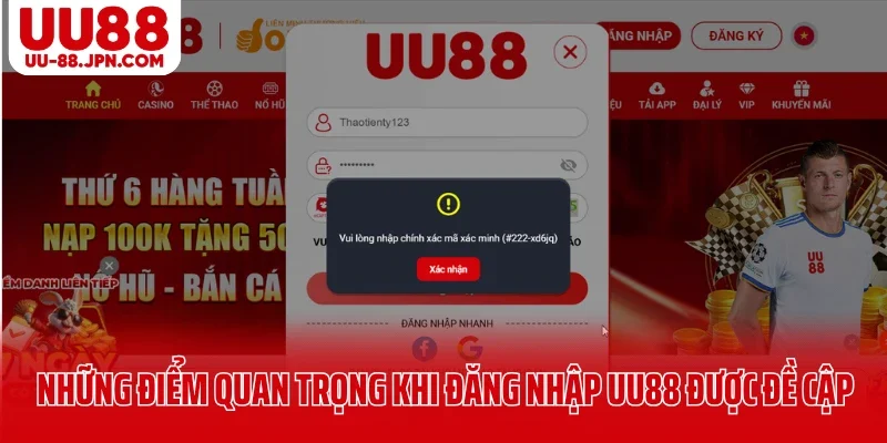 Những điểm quan trọng khi đăng nhập UU88 được đề cập Những điểm quan trọng khi đăng nhập UU88 được đề cập